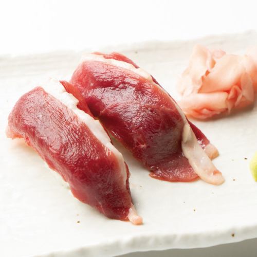 Two-piece duck sushi