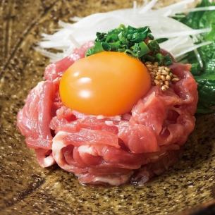 鴨のとろとろユッケ