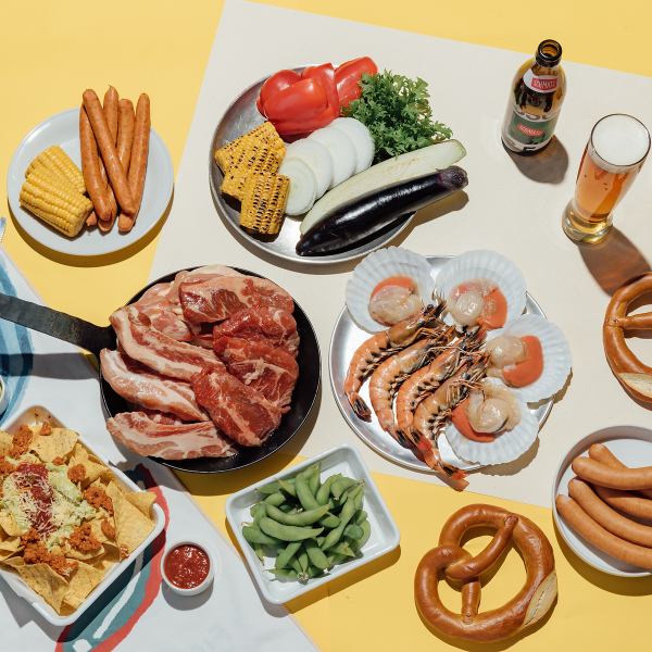 飲み放題付きコースは5000円(税込)からご用意！ＢＢＱとドイツビールを気軽に楽しむならコースがお得♪