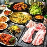 All-you-can-eat "Samgyeopsal & Sanchu Seafood Chijimi" for 4,000 yen (excluding tax)!