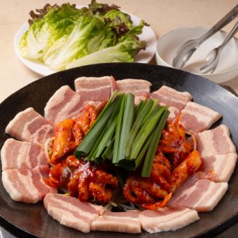 【Y】韓国にお出かけコース(生ビール付き２H飲放！) チュクミサムギョプサルなど7品 5,000円