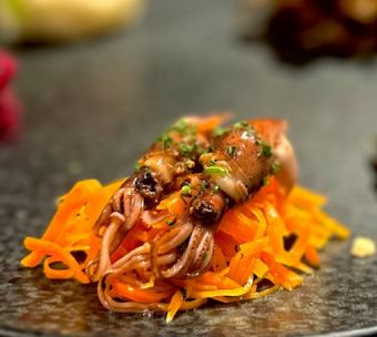 Carrot Rapée with Marinated Fish