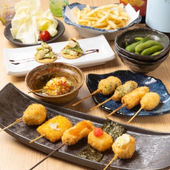 【聖天堂コース】豪華創作串10本と一品料理5品＜120分飲み放題付き＞5000円