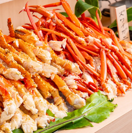 【뷔페】게·고급 해물&와규 샤브샤브&스키야키 뷔페 10780엔(부가세 포함)