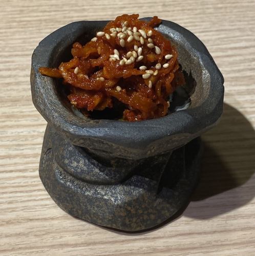 ホタテの耳チャンジャ