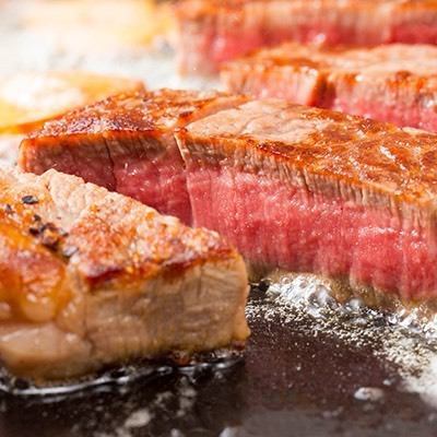 【春・夏鍋なし】生ビール付　牛ヒレステーキとお刺身など全9品+飲み放題付　6000円（税込)