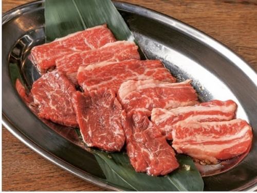 牛焼肉三種盛り合わせ