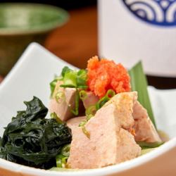 白子あん肝合盛りポン酢