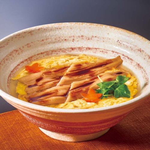 Conger eel noodles with soft boiled egg