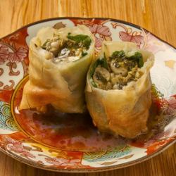 Fried oyster spring rolls