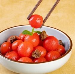 Cherry Tomatoes and Sweet Plum Pickles