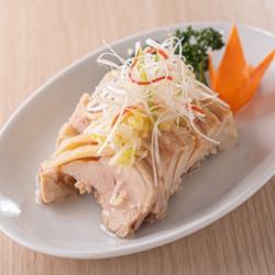 Steamed chicken with special sauce