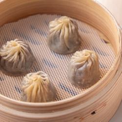 4 xiaolongbao with red bean paste