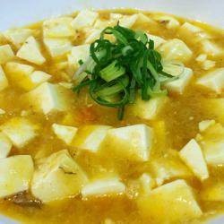 Stir-fried tofu with crab miso