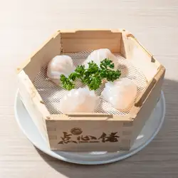 Steamed dumplings with shrimp (4 pieces)