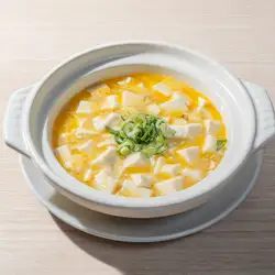 Stir-fried tofu with crab miso