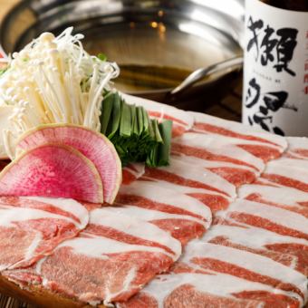 Weekday only! [All-you-can-eat pork shabu-shabu and zangi course] {2 hours all-you-can-drink x 6 dishes 4,980 yen} No. 1 in satisfaction