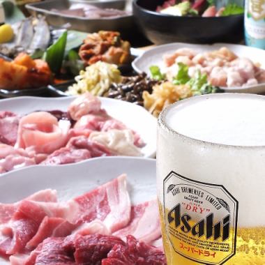 [2 hours all-you-can-drink included] [12 dishes] Yakiniku/hormone course 4,000 yen♪