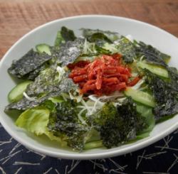 Crunchy Korean seaweed and cuttlefish kimchi choregi salad