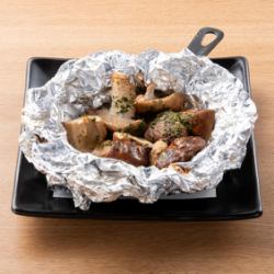 Thick Donko Shiitake Mushrooms Grilled in Foil