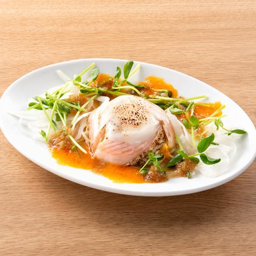 Salmon belly avocado cheese dome