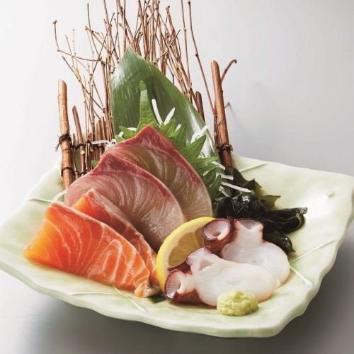 Three types of sashimi