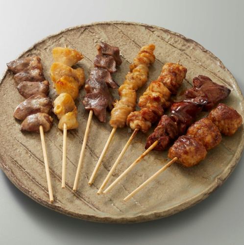 Assortment of seven kinds of skewers