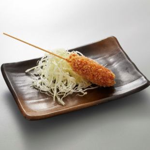 <Kushikatsu single item> Red sausage (1 piece)
