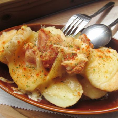 Grilled potato mentaiko with cheese