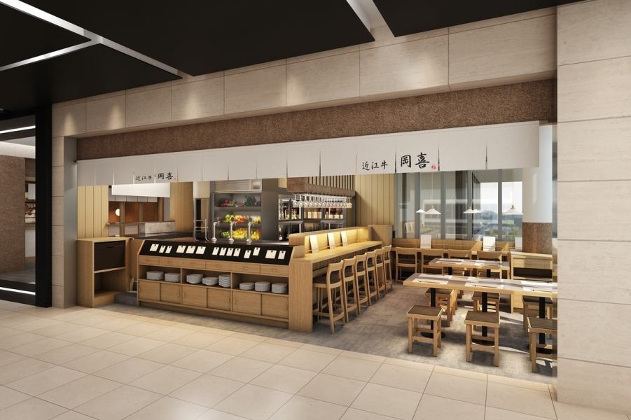 There is also a counter seat where you can casually drop in on your way home from work! We have several items such as local sake from Shiga prefecture, craft gin, wine and fruit cocktails.