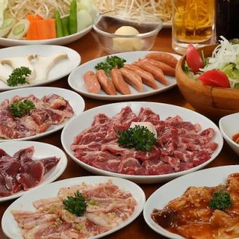 [For a welcome and farewell party!] Very satisfying ♪ Grilled pork & seafood Genghis Khan course ★ All-you-can-drink draft beer included 4,500 yen (tax included)