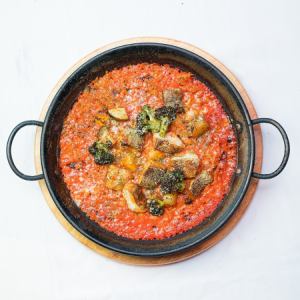 《Tomato》 Cod and potato tomato paella (for 2 people)