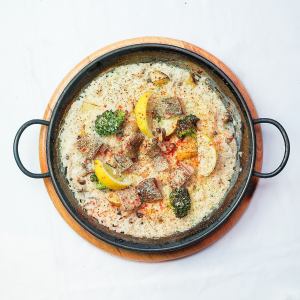 《Cream》 Cod and potato lemon cream paella (for 2 people)