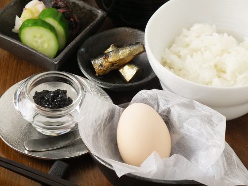 Tosa Jiro egg over rice + caviar?