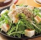 豆腐とジャコと水菜のサラダ