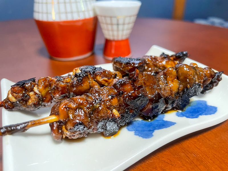 Delicious! You can't help but order...eel liver skewers