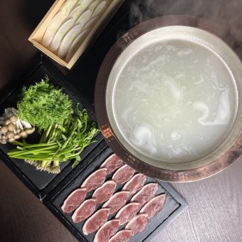 厳選・季節鴨【鴨しゃぶ　極コース】豪華鴨ローストステーキとフォアグラ　国産銘柄鴨肉をご堪能
