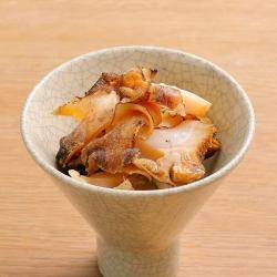 Lightly grilled overnight dried whelks from Sarufutsu