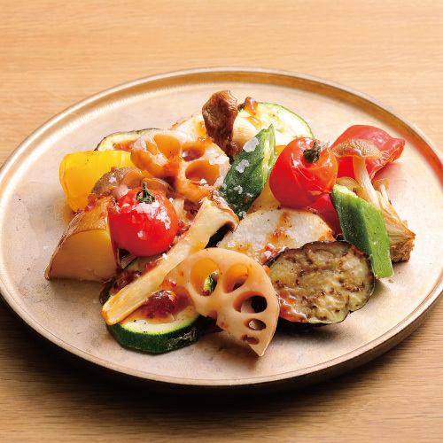 Warm vegetable salad