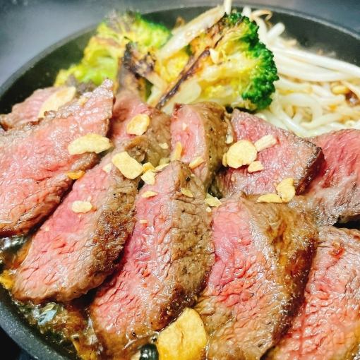 【お料理のみ】特上ミスジステーキや名物のもんじゃなど全8品「ステーキコース」◆4980円(税込)