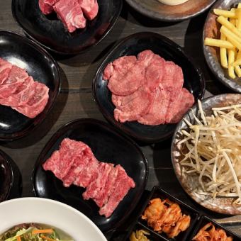 【忘新年会お試し】羊と牛の二刀流特選コース＋2h制生OK飲み放題　6800→6000円