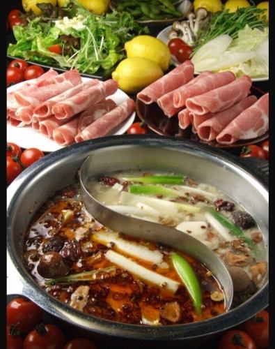 양고기 요리 전문점의 약선화 냄비