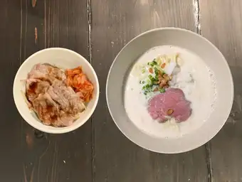 【ランチタイム限定】牛骨白湯らぁ麺＋小ジンギスカン丼セット