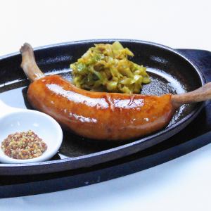 Grilled bone-in frankfurter