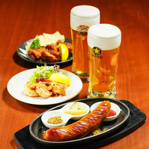 昼呑み♪　お飲物2品＆お料理3品が選べる1,800円セット！
