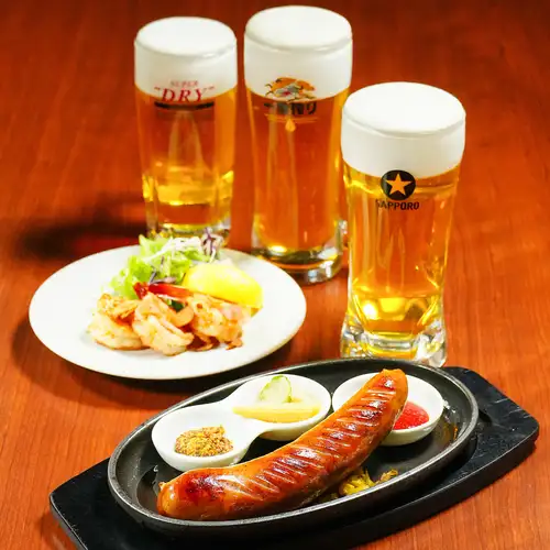仕事終わりにサクッと一杯♪ちょい飲み1,800円セット　※画像はイメージです。