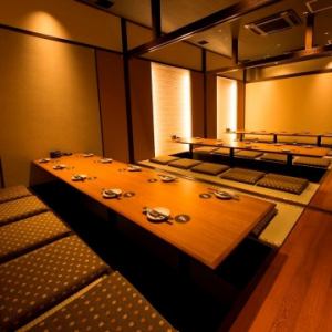 [Completely private room with sunken kotatsu | Up to 36 people] For company banquets such as welcome and farewell parties, business banquets, after-parties, etc.The private horigotatsu room can accommodate up to 36 people and is perfect for a variety of parties, from large company parties to gatherings of like-minded friends.