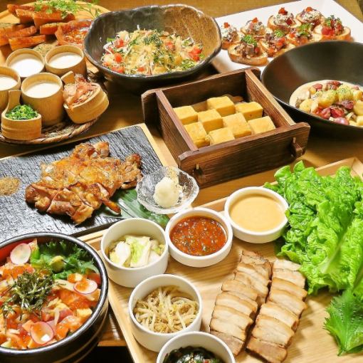【5月・6月企画】特別な春宴会企画！2H飲み放題付『雄黄(ゆうおう)コース』全9品