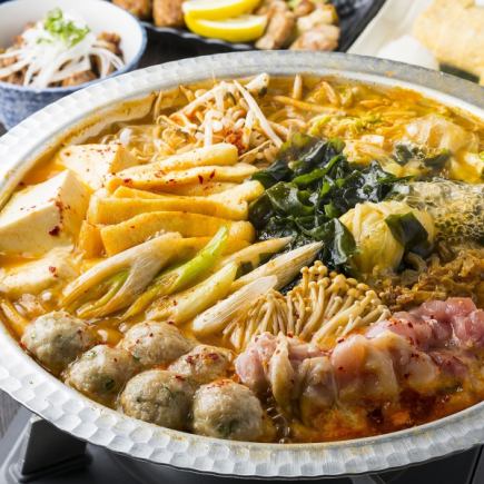 【イチ推し】クセになる辛さと旨み◎この辛さ、万人受け！鶏辛鍋コース全6品2500円(税込)☆