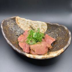 Sticky chicken liver sashimi